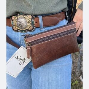 NEW Scully Brown Green Camo Waist Belt Bag Fanny Pack